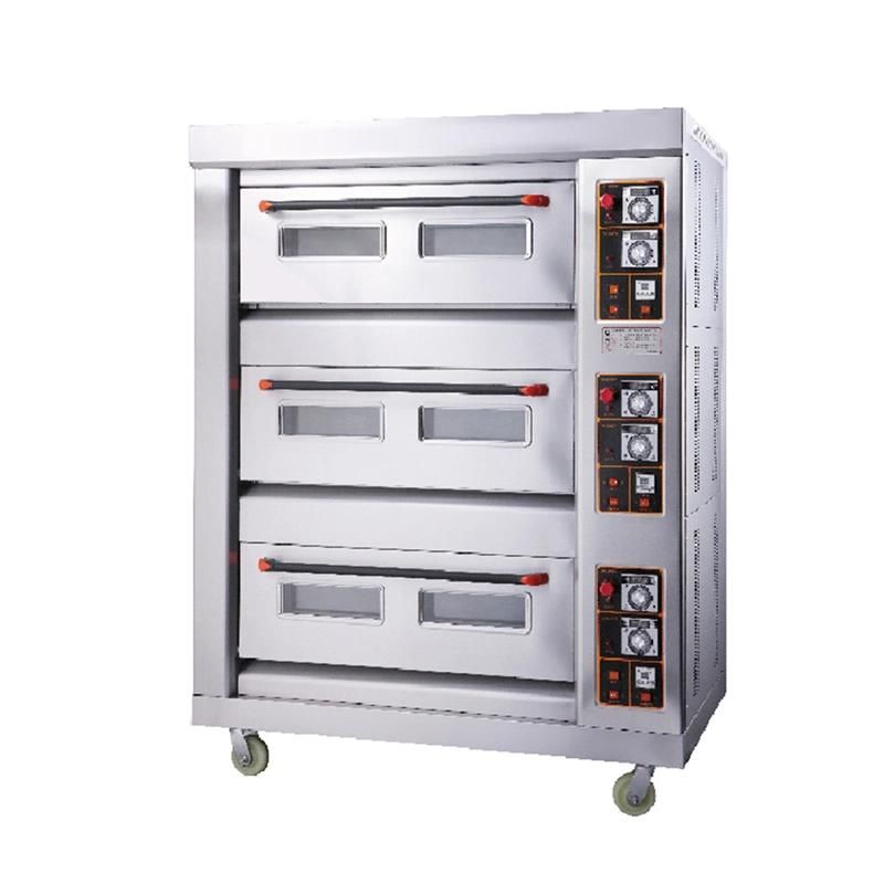 Gas Type 3 Decks 6 Trays Bakery Oven