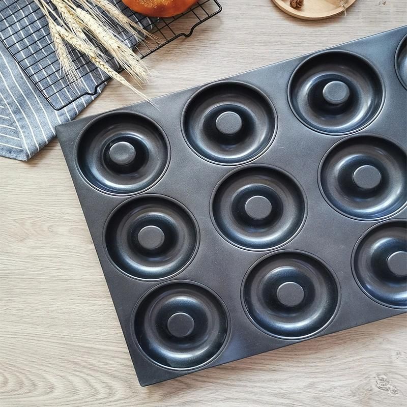 Industrial Non-Stick Cake Mold of Donut Shaped Metal Carbon Steel Baking Tray Donut Bakeware Donut Pan