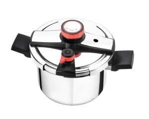 High Quality Turning Handle Sandwich Bottom Stainless Steel Pressure Cooker