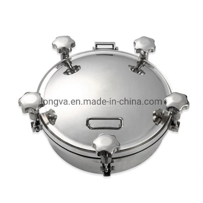 DN500 Sanitary Stainless Steel Round Shape Pressure Manhole Cover for Beer Fermentation Tank