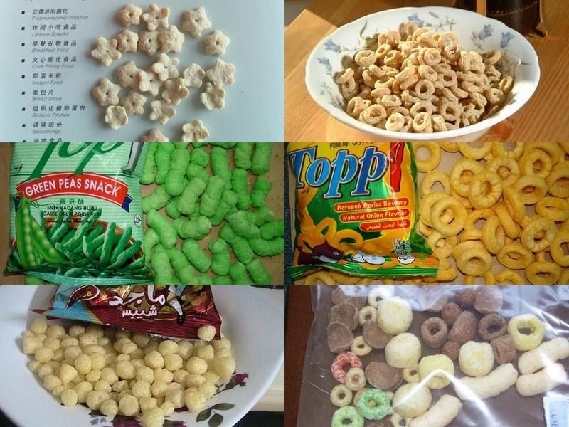 Saibainuo Corn Puff Core Filled Filling Stick Snack Food Cheese Ball Breakfast Cereal Flake Bread Crumb Making Processing Equipment Extruder Machine