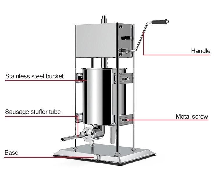 Stainless Steel Manual Vertical Hydraulic Sausage Stuffer Sausage Filling Machine