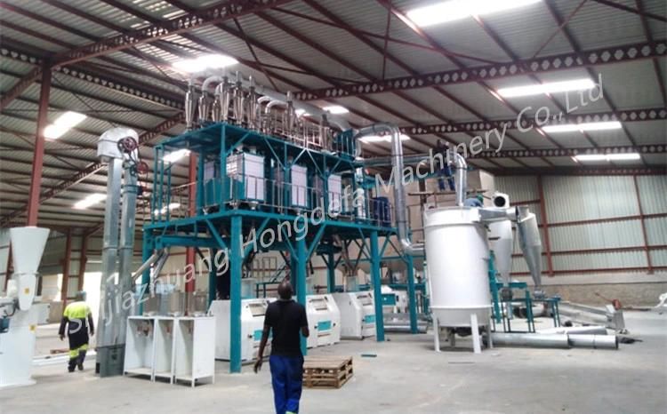 Automatic 50t/D Maize Processing Flour Grits Meal Making Mill Machine