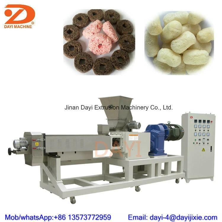 Corn Puffed Snacks Double Screw Extruder Machinery