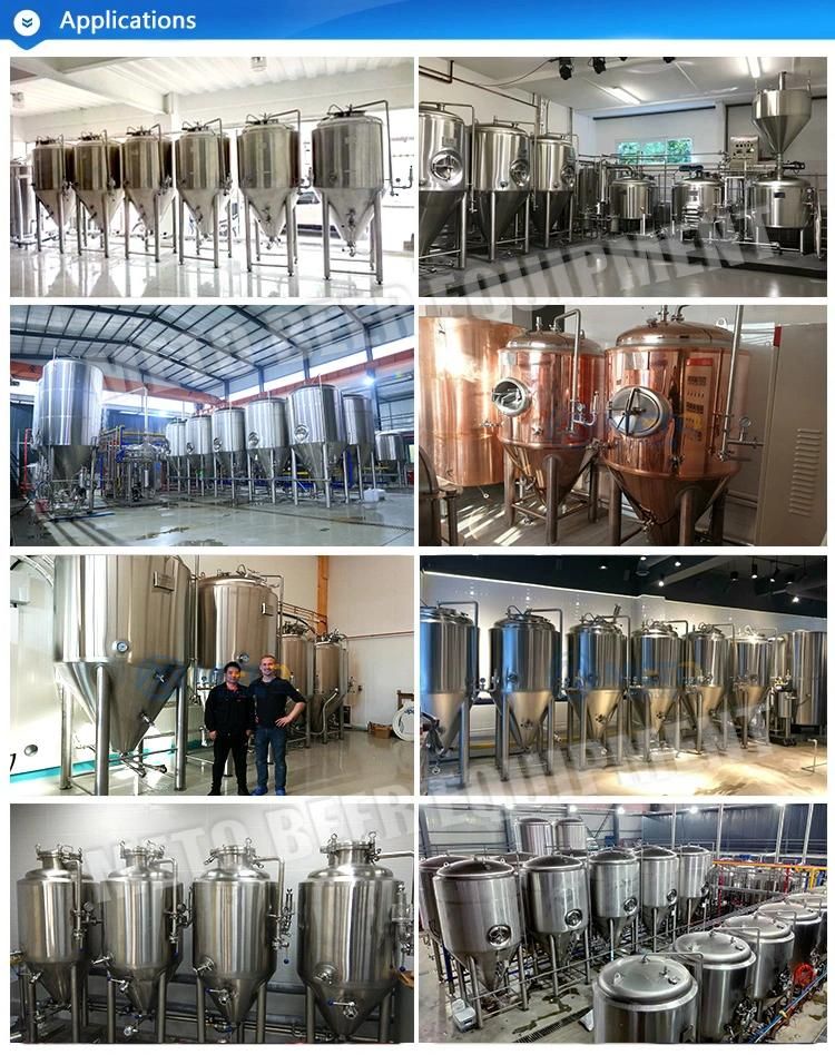 SUS304 500L Sanitary Conical Brewery Fermenter with Dimple Cooling Jacket