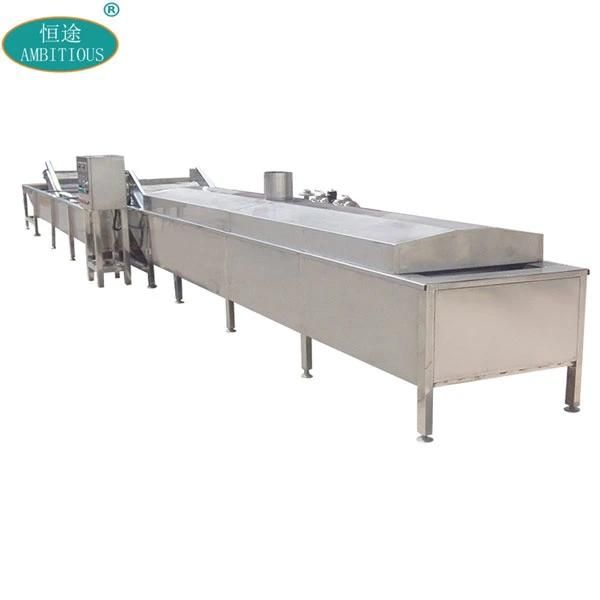 Continuous Seafood Blancher Conveyor Scallop Blanching Machine