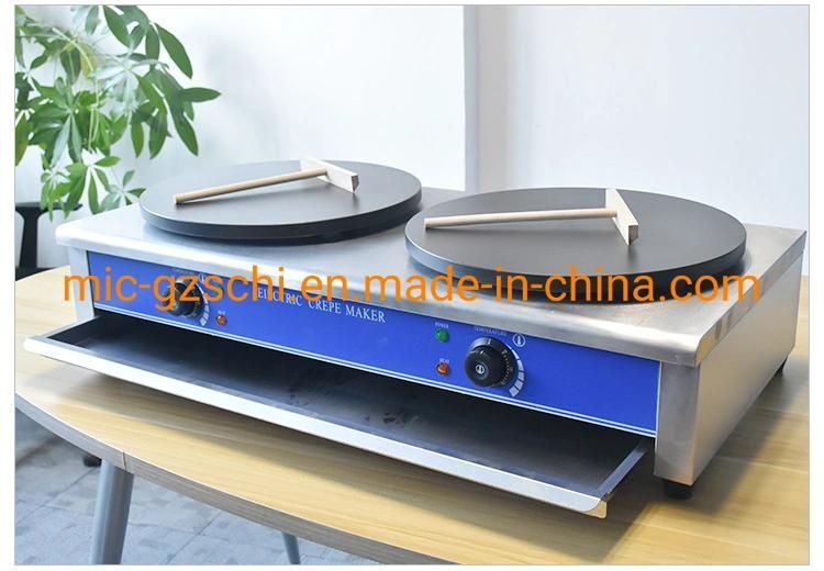 Double Head Electric Crepe Maker Crepe Pancake Machine Sc-820A