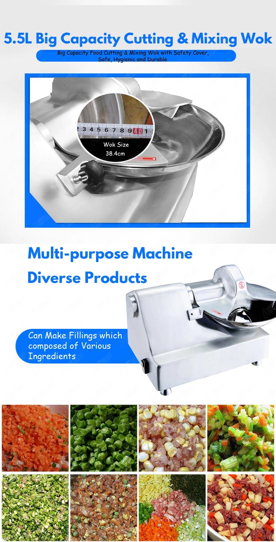 Hlq8 Stainless Steel Commercial Food Cutting Mixer Food Cutter Machine for Vegetable Meat Fillings