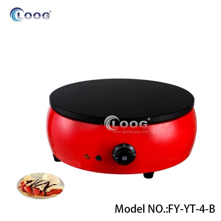 Unique Design Stainless Steel Roller Crepe Griddlle Kitchen Equipment Home Electric Cake Maker Machine Round Grill with Ce