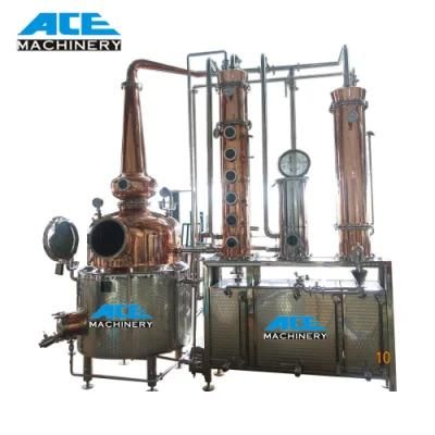 Price of Copper Column Distiller 4000L Stainless Steel Still Distiller Alcohol for Brandy ...