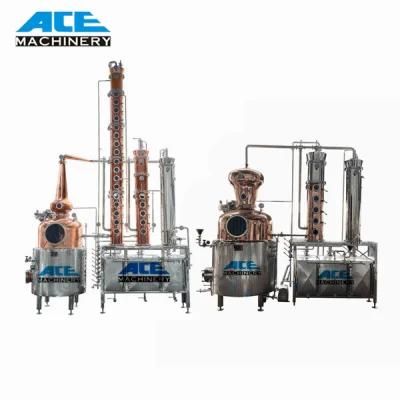 Price of 1000L Red Copper Vodka Distillation Equipment Neutral Grain Spirits Making ...