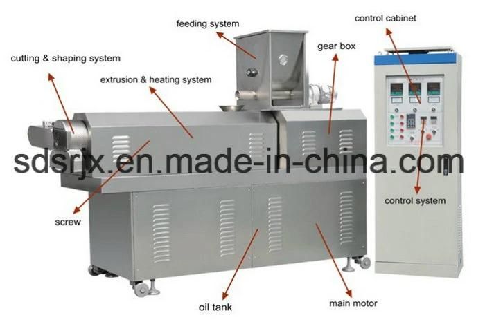 Twin-Screw Core Filled Rice Snack Food Manufacture Extruder