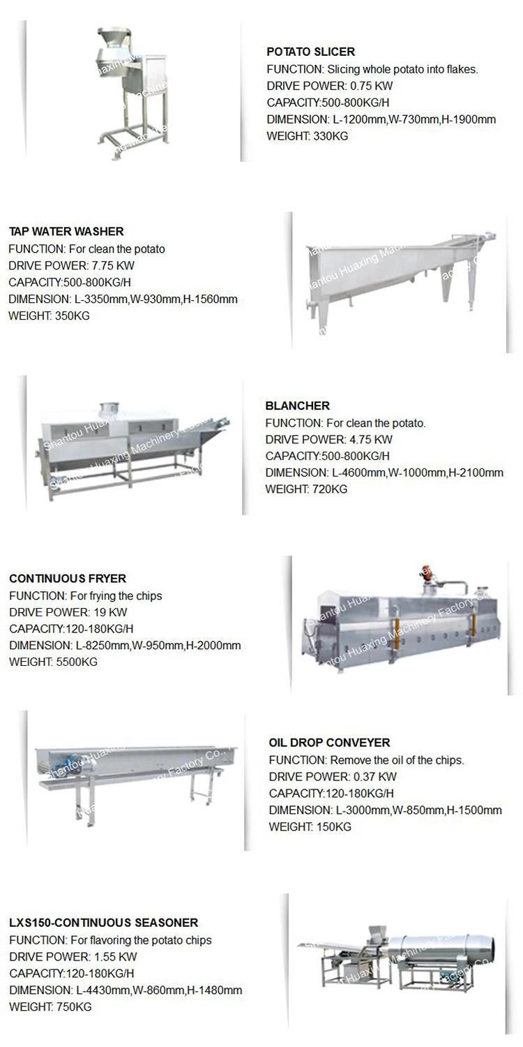 Fully Automatic Industrial Potato Chips Making Machine