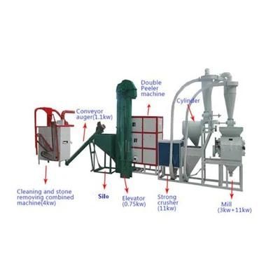 600 kg/h wheat maize corn flour mill machine production line