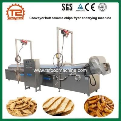 Conveyor Belt Sesame Chips Fryer and Frying Machine