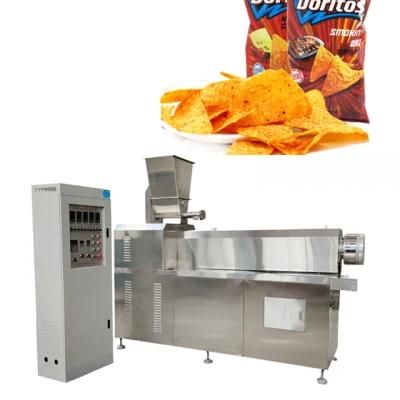 High Capacity Fully Automatic Single Screw Frying Corn Chips Snack Food Production Line.