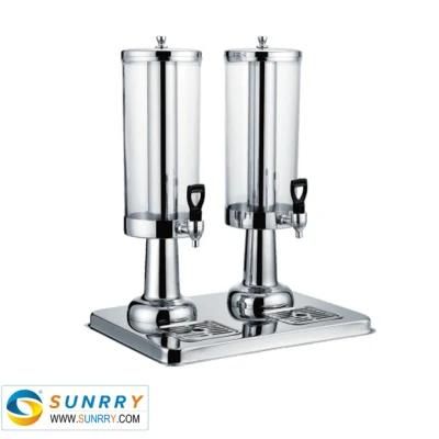 Wholesale Columnar Double Glass Water Drink Beverage Dispenser