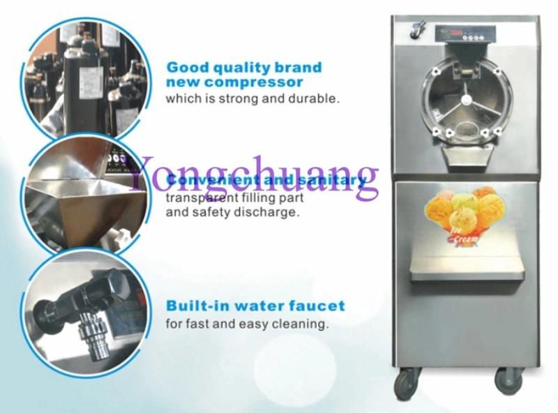 Multifunctional Hard Serve Ice Cream Machine with France Tecumseh Compressor