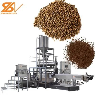 Fish Feed Extruder Animal / Pet Food Pellet Mill Machine