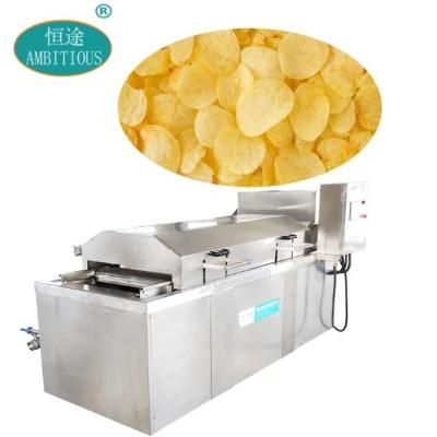 Automatic Continuous Fryers Banana Potato Chip Frying Machine Bugle Chips Belt Conveyor ...