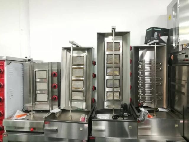 4 Burners Automatic Commercial Table-Top Grill Gas Shawarma Machine