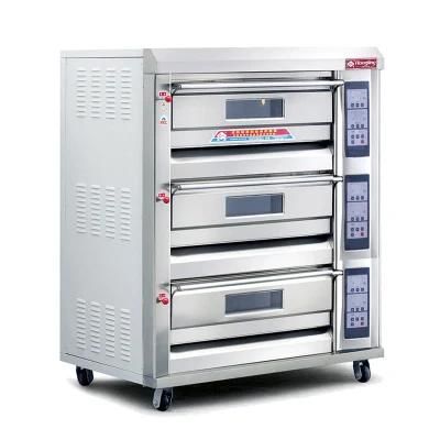 Hongling High Quality 3-Deck 6-Tray Gas Oven/Baking Machine