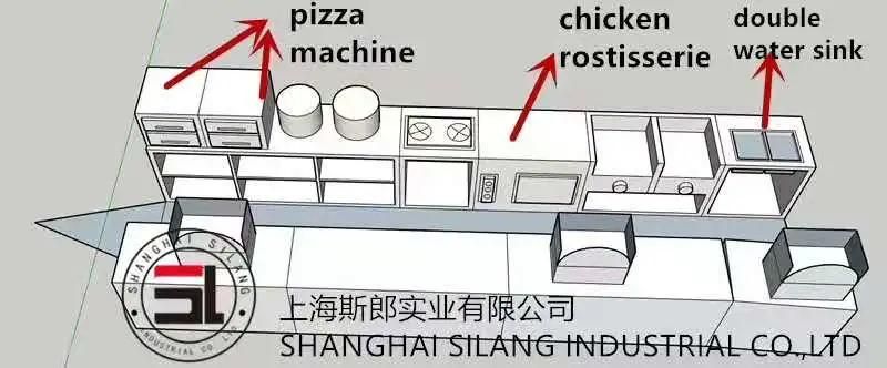 Customized Commen Size Pizza Making and Vending Cart, Fast Food Wagon From China