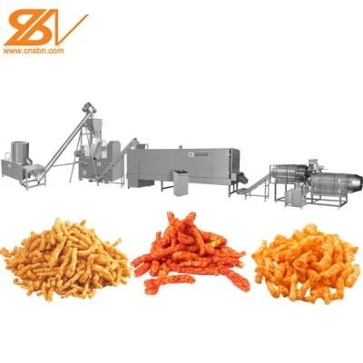 Automatic Industrial Puffed Corn Rice Soya Snacks Extrusion Machine Plant