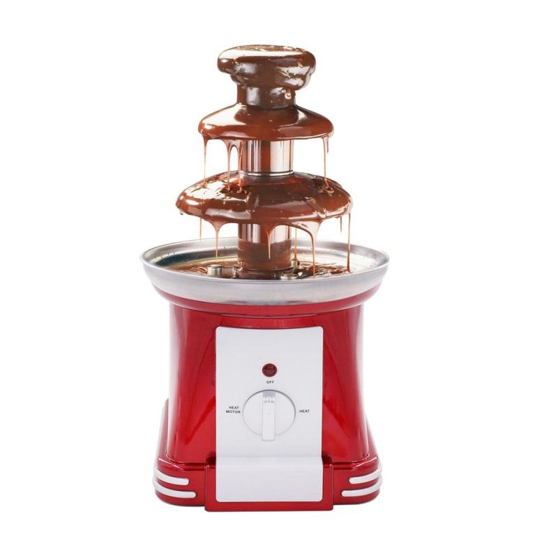 Retro Mini Electric 3 Tiers Chocolate Fondue Chocolate Fountain