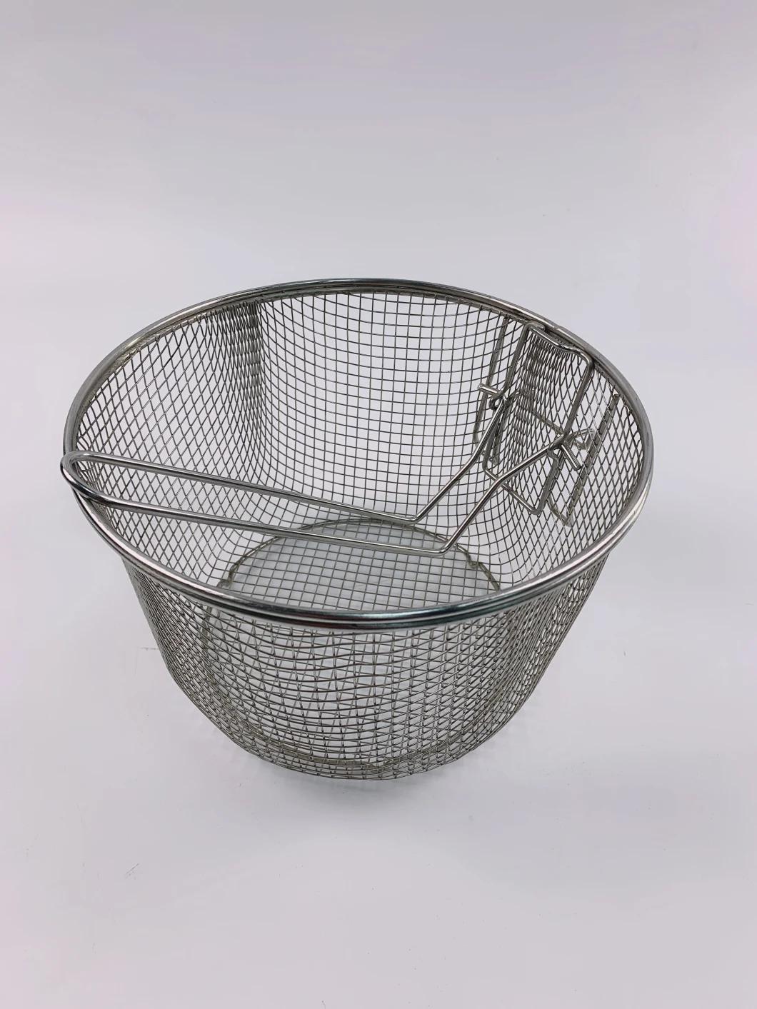 Stainless Steel Round Deep Fry Basket with Kd Handle