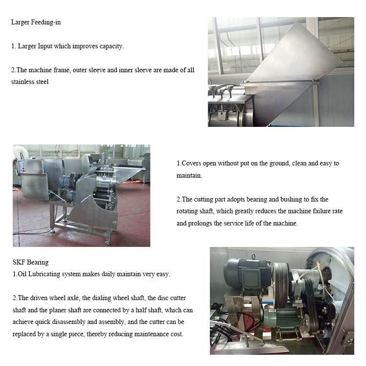 Ce Certificated 2t/H Vegetable Dicer Potato Cutting Machine