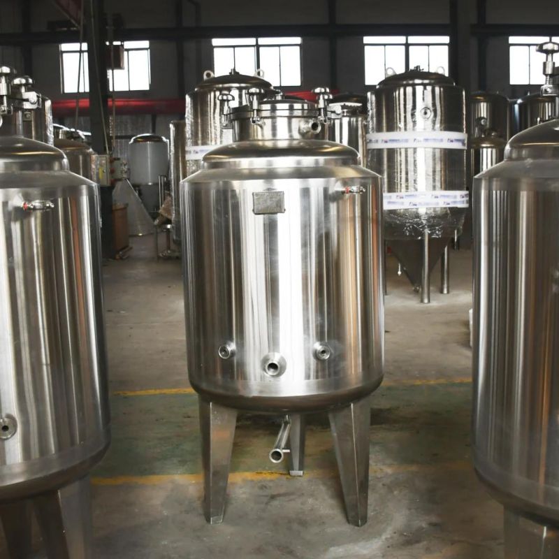 SS304 100L 200L Beer Storage Tank Single Layer Wine Fermenter