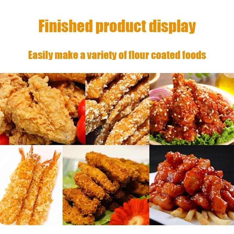 Kfc Stainless Steel Powder Coating Equipment Chicken Breading Table Fast Food Equipment Breading Table