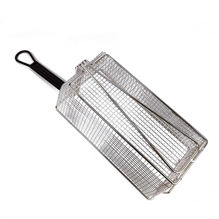 Kitchen Tools Stainless Steel French Fries Serving Basket Chips Frying Strainer Deep Fryer Basket