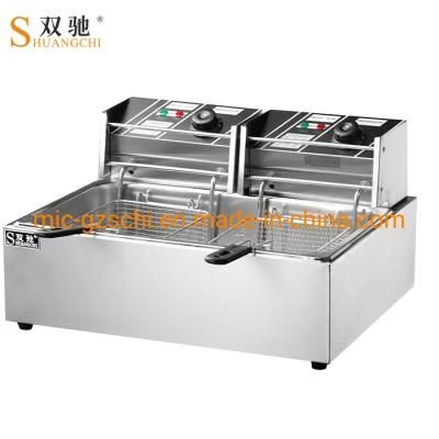 Commercial Double Tank Electric Deep Fryer and Pressure Fryer for Sales