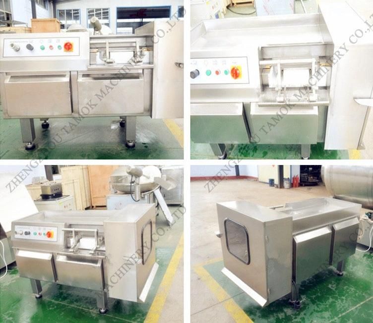 Automatic Frozen Goat Meat Cube Cutter Poultry Meat Dicing Machine