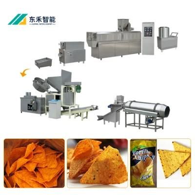 Stainless Steel Dorito Production Line Fried Corn Chips Making Machine Doritos Processing ...