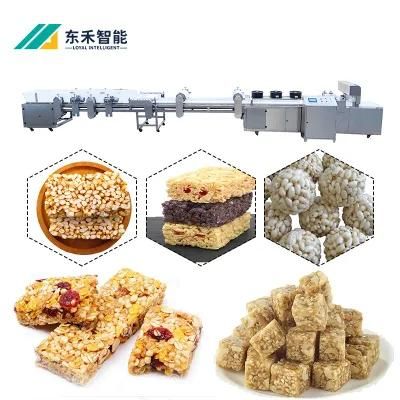 Automatic Peanut Candy Bar Forming Cereal Energy Nougat Muesli Protein Bar Production Line ...