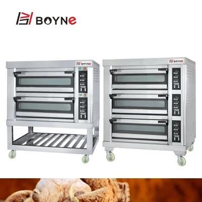 Rapid Heating Double Deck Four Trays Baking Oven