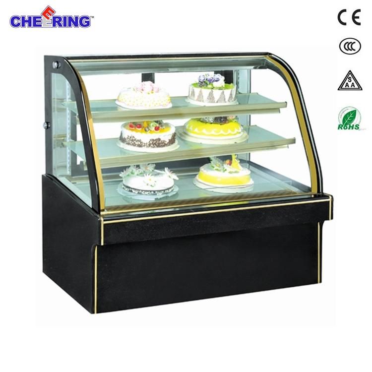 Ce Approved 2 Layer Glass Cake Display Showcase