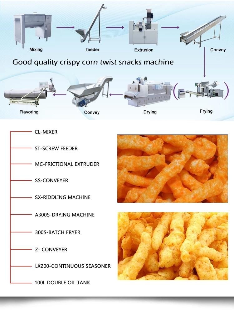 Automatic Corn Puff Snacks Maize Flakes Breakfast Cereals Cornflakes Cheese Ball Curls Kurkure Cheetos Making Processing Machine