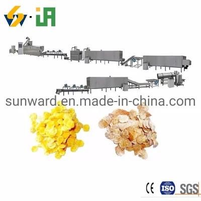 Extruded Breakfast Cereal Maize Flake Processing Line Equipment