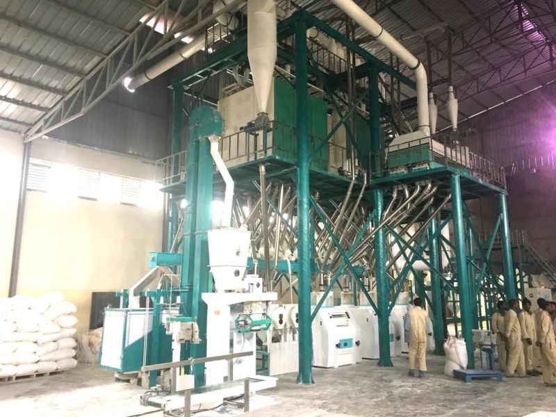 100t/24h Maize Flour Milling Plant Produce Super White Flour