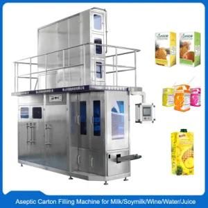 Automatic Milk Yogurt Juice Aseptic Slim Brick Carton Liquid Filling Packaging Machine