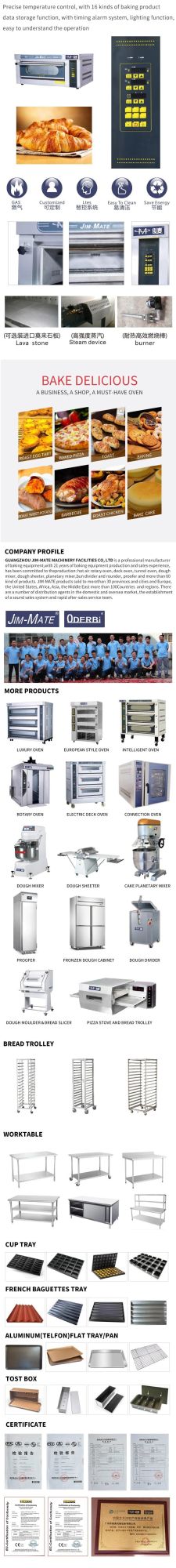 Baking Machine 1 Deck 2 Trays Commercial Intelligent Gas Deck Oven