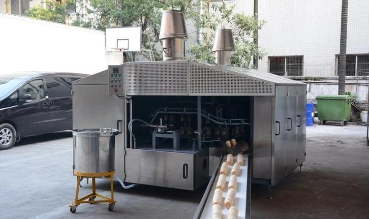 Multidimensional Waffle Ice Cream Cone Biscuit Making Machine Rolled Sugar Cone Product Line