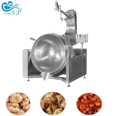 Gas Heated High Quality Salt Coated Peanut Cashew Nuts Walnuts Almond Making Roasting ...