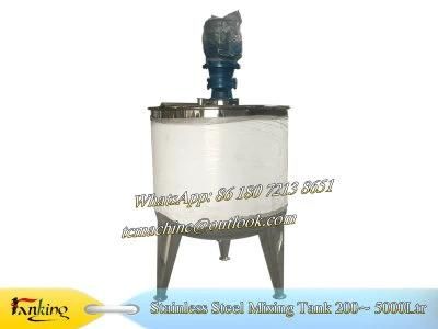 500L Syrup Mixing Tank 40~200rpm Variable Speed Mixing Tank