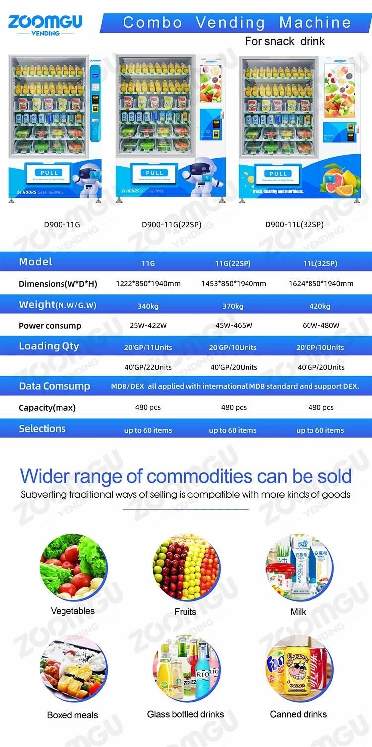 Zg Fruit Salad Vegetable Elevator Vending Machine