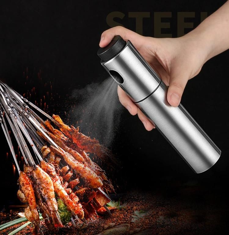 Stainless Steel 304 Portable Edible Oil Spray Vinegar Spray Soda Spray and Soy Sauce Spray with PP Spray Head